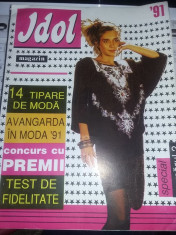 Revista de moda si vestimentatie IDOL,Simbol al elegantei,1991,T.GRATUIT foto