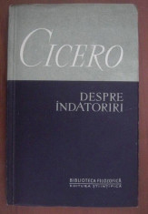 Despre indatoriri / Marcus Tullius Cicero foto