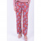 Pantaloni Florali Vero Moda Maker Wide Lullu Rosu