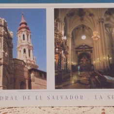 SPANIA- ZARAGOZA - CATEDRAL DE EL SALVADOR- LA SEO -2 VEDERI EXTERIOR, INTERIOR