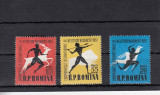 ROMANIA 1957 LP 439 CAMPIONATELE DE ATLETISM BUCURESTI SERIE MNH