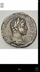 Denarius roman Elagabalus argint 2.32g denar autentic an 218 E.N. foto