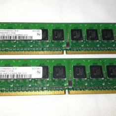KIT 2 Memorii RAM PC - Qimonda / 1 GB (2x512 MB) / DDR2 / 667 MHz / PC2-5300