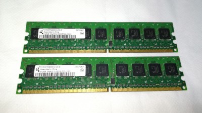 KIT 2 Memorii RAM PC - Qimonda / 1 GB (2x512 MB) / DDR2 / 667 MHz / PC2-5300 foto