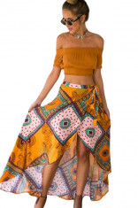 RV394 Fusta maxi, cu print colorat Boho Dream foto