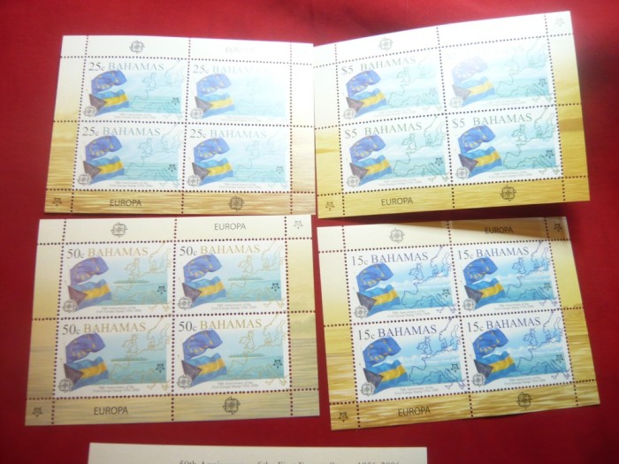 Set 4 Blocuri + 1 Colita Europa CEPT - Bahamas 2005