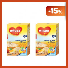 Pachet 2 X Milupa Cereale Cu Lapte Si 3 Fructe, 250G, 6Luni+ foto