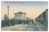 4201 - GIURGIU, Railway Station, Romania - old postcard - used - 1910, Circulata, Printata