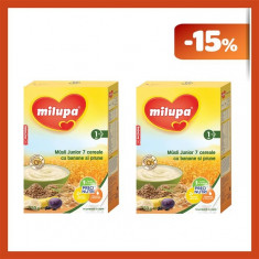 Pachet 2 X Cereale Fara Lapte, Milupa Musli Jr 7 Cereale Cu Banane Si Prune, 250G, 12Luni+ foto