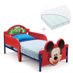 Set pat cu cadru metalic Disney Mickey Mouse 3D si saltea pentru patut Dreamily... foto