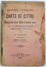 CARTE DE CITIRE ( BUCATI SCRISE CU LITERE CHIRILICE IN DEOSEBITE VEACURI ) CU O INTRODUCERE ASUPRA LIMBEI ROMINESCI de A. LAMBRIOR , 1890 foto