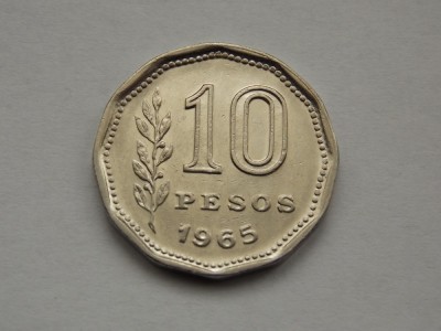 10 PESOS 1965 ARGENTINA foto