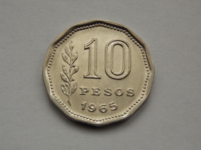 10 PESOS 1965 ARGENTINA