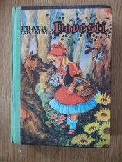 FRATII GRIMM- POVESTI- traducere de DAN FAUR, 1992, cartonata/ilustratii foto