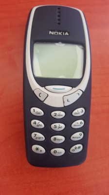 Nokia 3310 albastru necodat / reconditionat / baterie noua originala foto