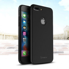 Husa iPhone 7 Plus - iPaky protectie 360 Grade Neagra + Folie Sticla foto