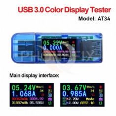 Aparatura Service AT34 USB 3.0 Color LCD USB Tester Mini Multimeter Phone Repair Assistant foto