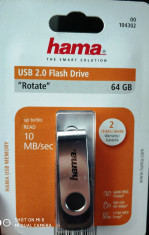 Stick USB Hama, Rotate, 64 gb, nou, sigilat foto