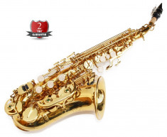 Saxofon curbat Sopran Sopranina Cherrystone Si b nou Germania foto