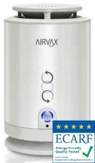 Purificator aer Airvax Marea Britanie - Alb, Telecomanda, Consum 5W/h, Filtru electrostatic, 3 trepte viteza, Pentru 25mp foto