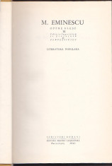 M. EMINESCU - OPERE ALESE VOLUMUL 3 LITERATURA POPULARA ( EDITIE CRITICA ) foto