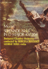 vinil - Mozart Serenada nr.5 pentru vioara si orchestra foto