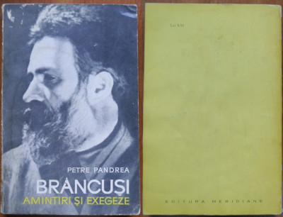 Petre Pandrea, Brancusi, 1967, editia 1 cu autograf foto