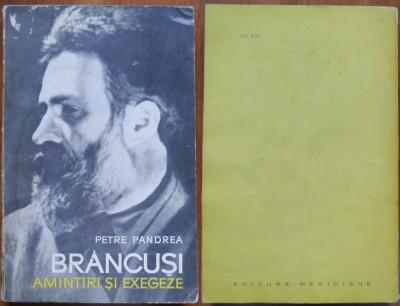 Petre Pandrea , Brancusi , 1967 , editia 1 cu autograf foto