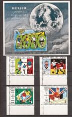 CIAD 1970 SPORT C.M. de FOTBAL (serie + colita dantelate) MNH foto