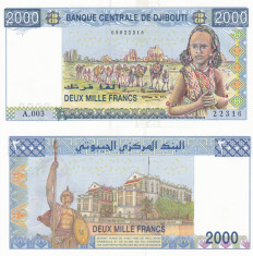 Djibouti 2000 Francs 1997 UNC foto