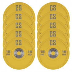 Capital Sports Performan Urethane Plates, galben, 15 kg, 5 perechi, greuta?i disc foto