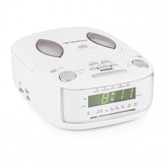 Auna Dreamee SL Radio cu ceas cu CD player FM / AM AUX alarma dubla alb foto