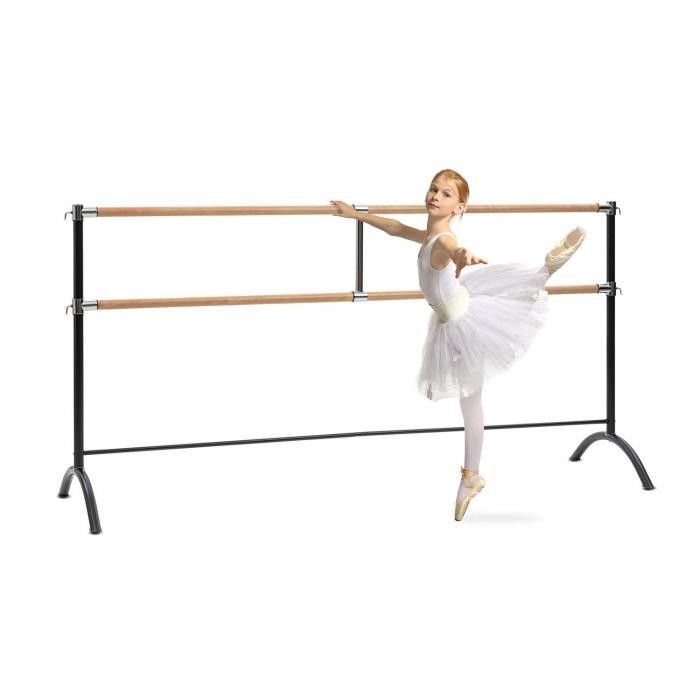 Klarfit Barre Marie, bară dublă de balet, de sine stătătoare, 220 x 113 cm, 2 x 38 mm Klarfit Barre Marie, bară dublă de balet, de sine stătătoare, 220 x 113 cm, 2 x 38 mm