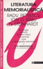 I. Manolescu - Literat. memorialistica. R. Petrescu, Ion D, Sirbu, N. Steinhardt foto