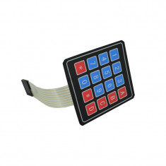 Tastatura matriceala 4x4 cu conector pin de tip mama cu membrana adeziva (Matrix Array 16 Key Keypad) Arduino / PIC / AVR / ARM foto