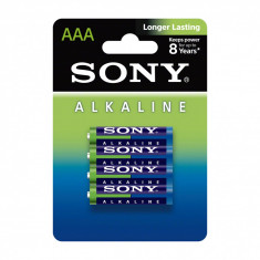 Set de 4 Baterii Alcaline Sony LR03 (AM4L-B4D) foto