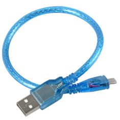 Cablu Albastru USB AM - B Mini 30 cm pentru Arduino NANO foto