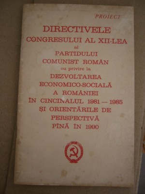 myh 527s - DOCUMENTE ALE PARTIDULUI COMUNIST ROMAN - 1979 - PIESA DE COLECTIE! foto