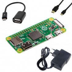 Pachet Raspberry Pi Zero + Alimentator + Cablu HDMI Mini + Cablu USB OTG foto