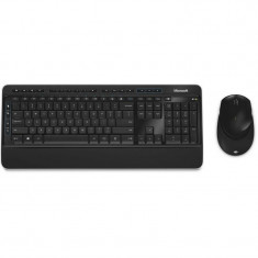 Kit tastatura si mouse Microsoft Wireless Desktop 3050 Black foto