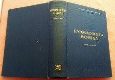 Farmacopeea Romana. Editia A VII - A - C. N. Ionescu foto