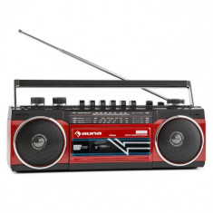 Auna Duke, RETRO BOOMBOX, magnetofon portabil, USB, SD, bluetooth, radio FM foto