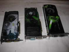 lot 3 X placa video 2x nvidia 8800 gt 1xnvidia 9800 gt , defecte , ARTEFACTE foto