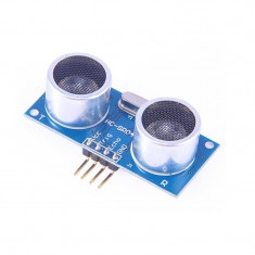 Senzor Ultrasonic de Distan&amp;amp;#355;&amp;amp;#259; HC-SR04+ (Compatibil 3.3 V &amp;amp;#x219;i 5 V) foto