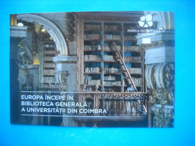 HOPCT 38594 BIBLIOTECA COIMB PORTUGALIA-MARCA PATRIMONIULUI EUROPEAN-NECIRCULATA foto