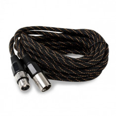 FrontStage XLR cablu 6m negru-auriu textile unisex foto