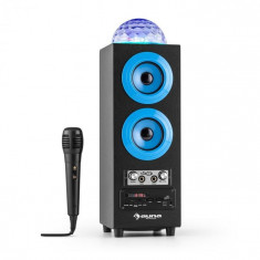 Auna Discostar albastruportabil 2.1 Bluetooth Speaker USB SD FM AUX LED Jelly Ball baterie portabila incl. Microfon foto