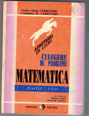 Culegere de probleme de matematica foto
