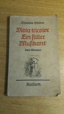 myh 624 - Viola tricolor ein ftiller mufikant - Theodor Storm - in limba germana foto