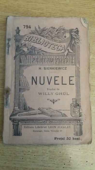myh 61 37 - Biblioteca ptr toti - 794 - Nuvele - H Sienkiewicz